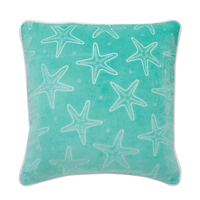 Seastar Teal Velvet Pillow