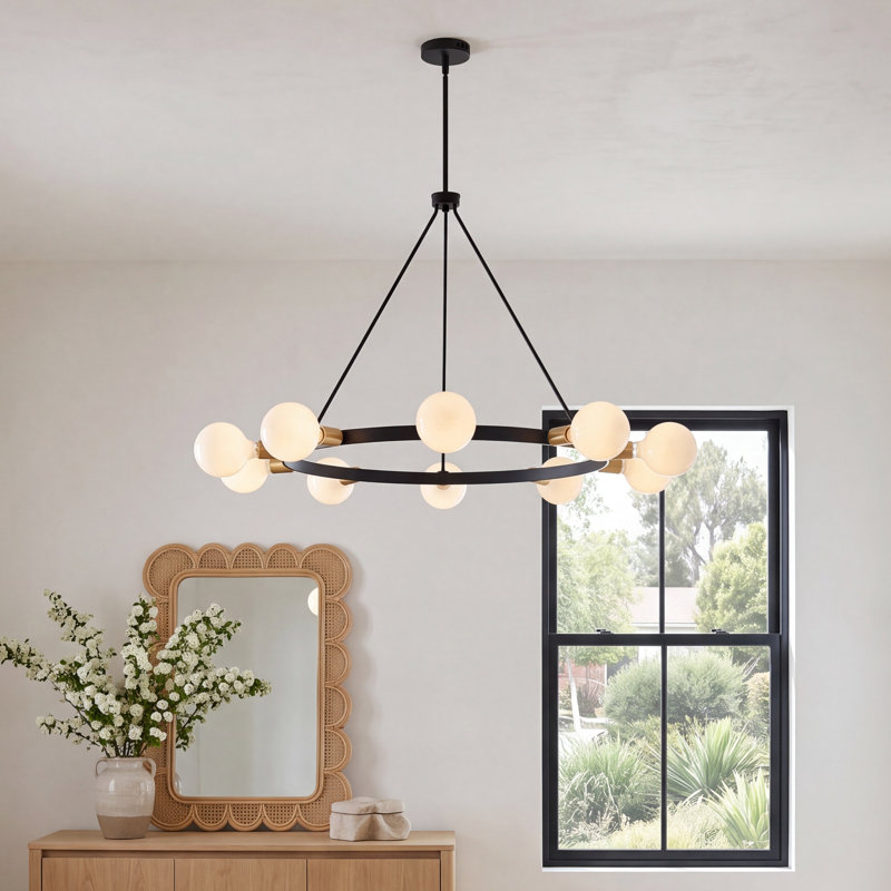 Carolee 10 - Light Dimmable Chandelier, Black