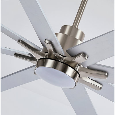 Ventilateur de plafond à moteur à courant continu réversible de 84 pouces à 6 vitesses avec ensemble d'éclairage, Propeller-Inspired