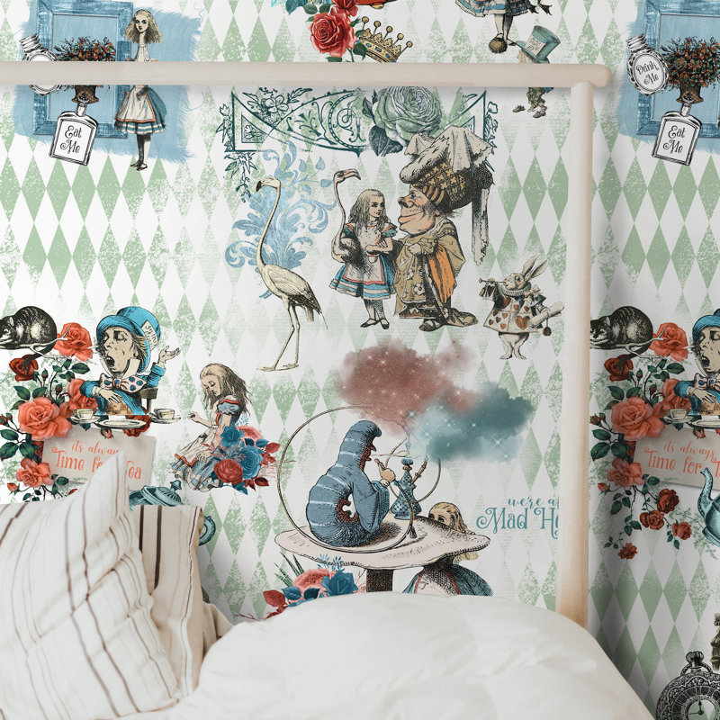 Alice in Wonderland Storybook Wallpaper