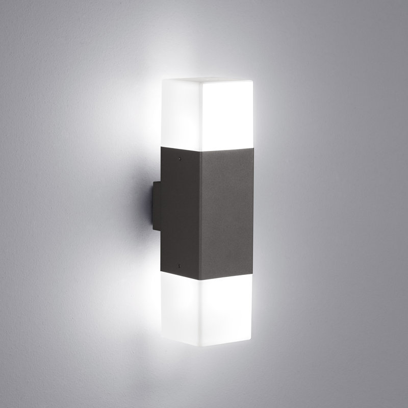 Gilmartin 2 - Bulb Integrated LED Outdoor Flush Mount, Charcoal