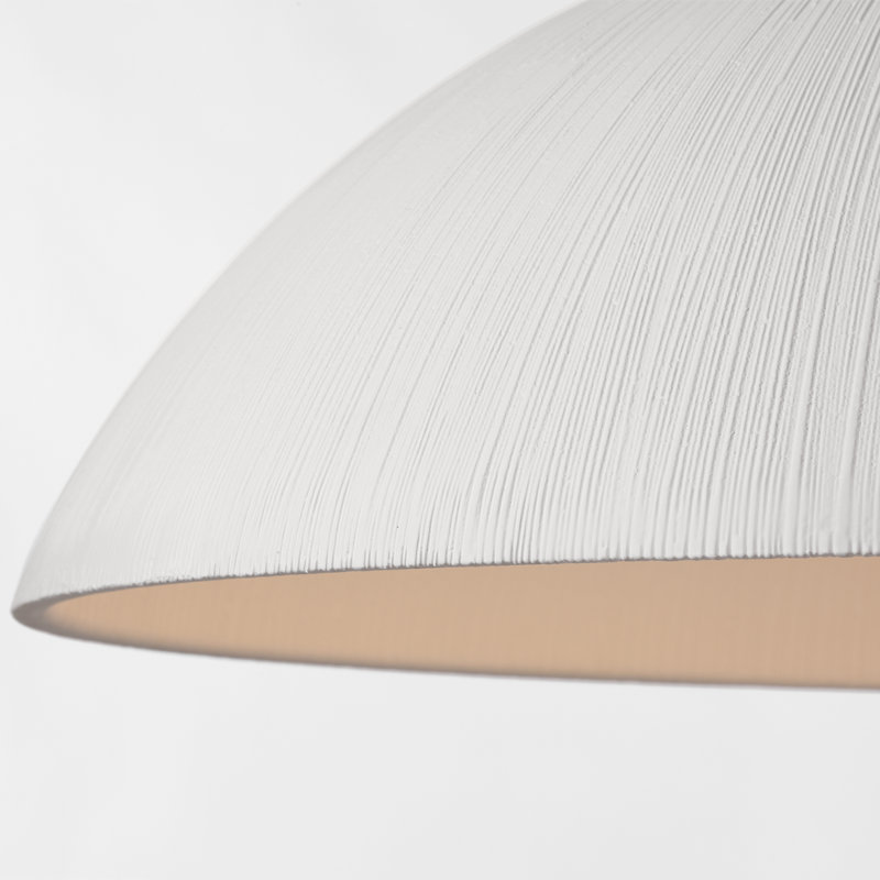 Kelly Wearstler Utopia Sculpted Pendant with White Glass, Plaster White, 53.25" H x 30" W x 30" D