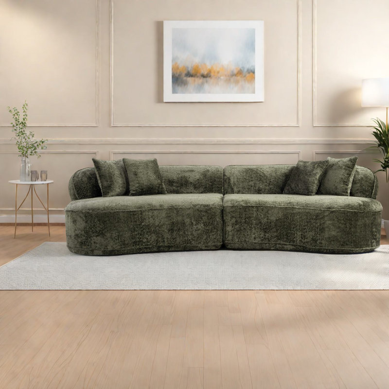 Canapés luxueux en mousse verte de luxe, sans assemblage modulaire pour appartements
