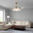Modern 42" Ceiling Fan With Led Light Kit & Remote, 3 Colors Changing, 3 Speeds