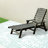Durable Patio Lounge Chairs, Grey Hdpe Chaise With Adjustable Backrest For Relaxation
