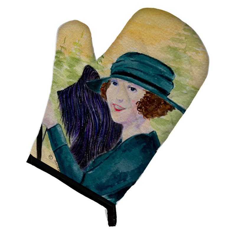 Caroline's Treasures Lady Conduite avec son gant de cuisine Briard