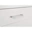 Table de chevet 2 tiroirs en blanc crème, faite pour la chambre à coucher avec 2 finitions contemporaines blanches et rangement