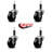 Phenolic Wheel Swivel Expanding Stem Caster Set SCC NB 3" x 1"