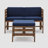 Acacia Patio Sofa with Cushions and Ottoman-977936986-1000791902