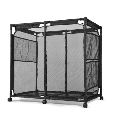 Yescom 35 Mesh Pool Storage Bin Rolling Cart Organizer