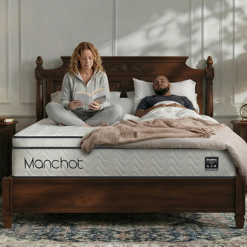 Matelas hybride ferme de 12 po avec support central renforcé, 12", Grand lit
