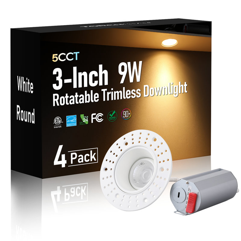 Luminaire encastré rond à DEL 5 pouces 5pc