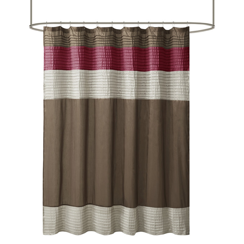 Rideau de douche Amherst, Rouge, H 72 po x l 72 po