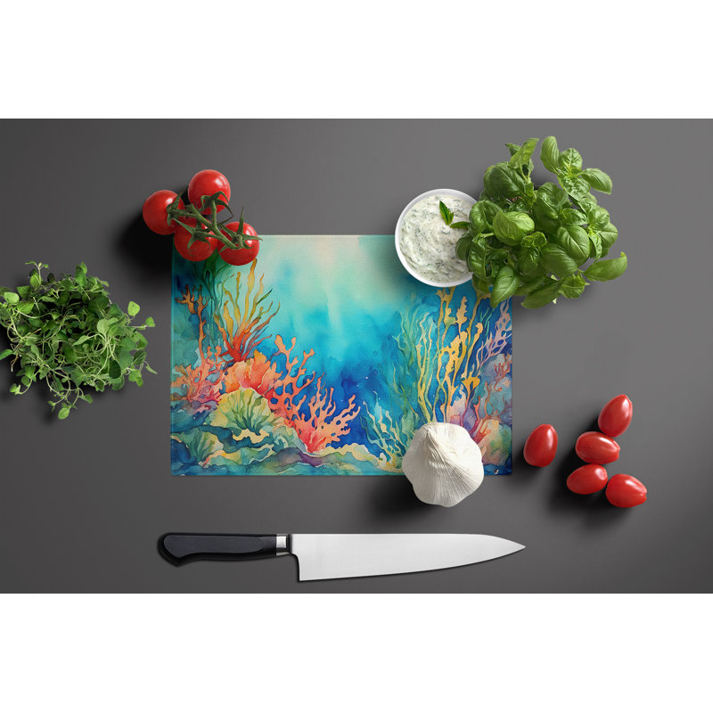 Seaweed Glass Cutting Board Large