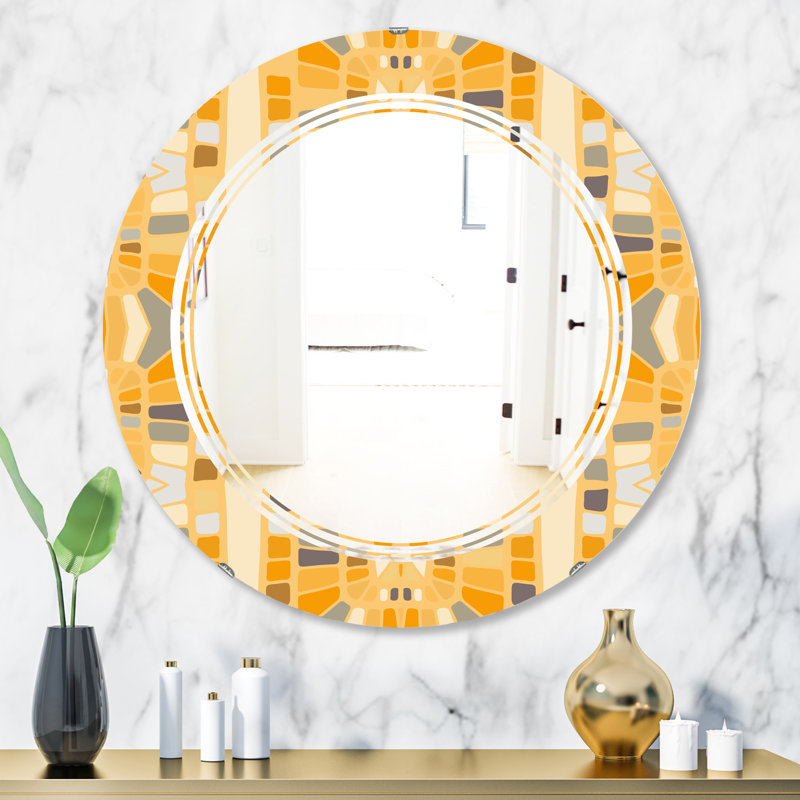 Miroir mural géométrique, H 23,6 po x l 23,6 po