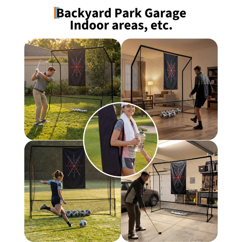 Filet d'entraînement de golf robuste 10x7.5FT Qeetex