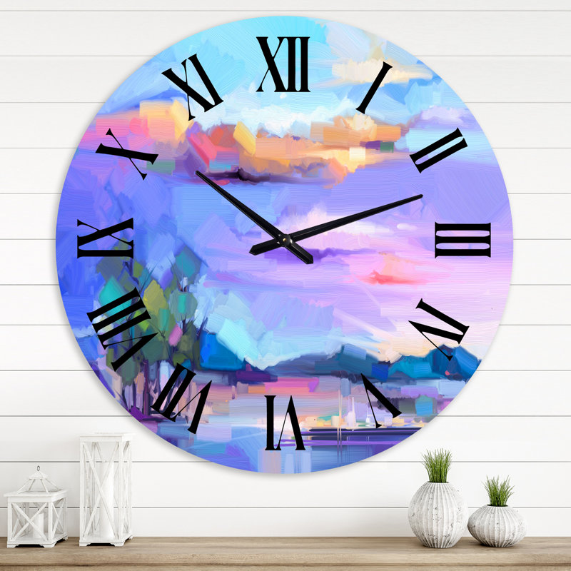 Horloge murale impressionniste avec paysage II, Médium