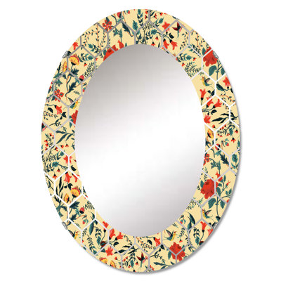 Vintage Roses And Little Birds I  Traditional Wall Mirror