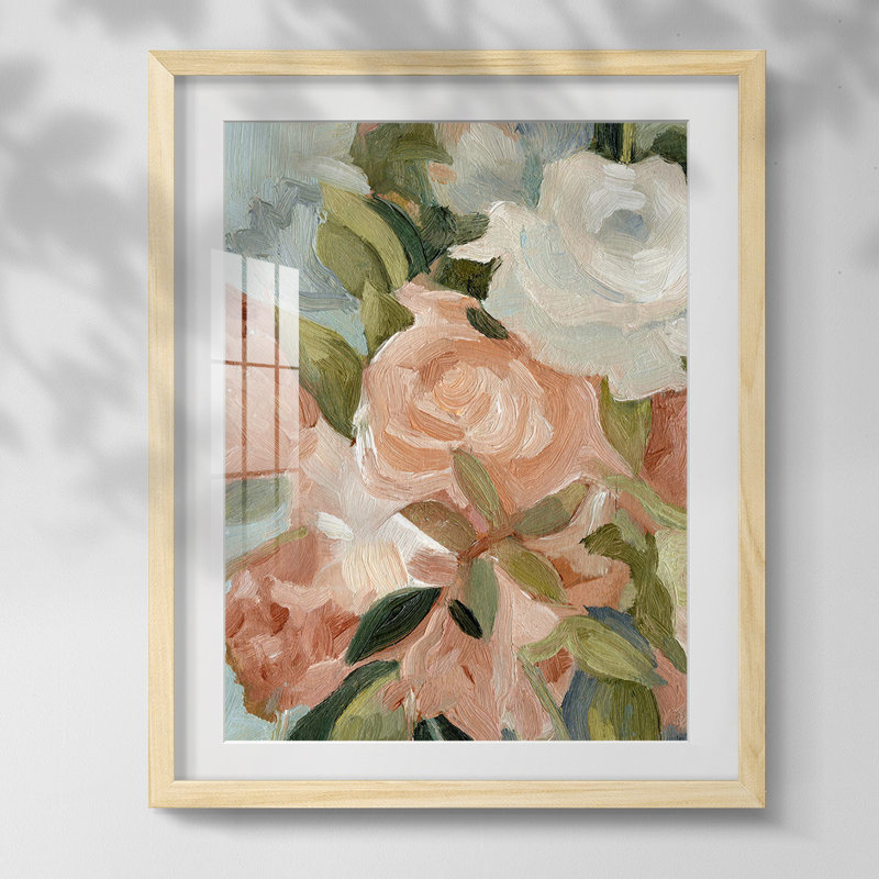 Motif rétro I, Papier encadré naturel, Blanc