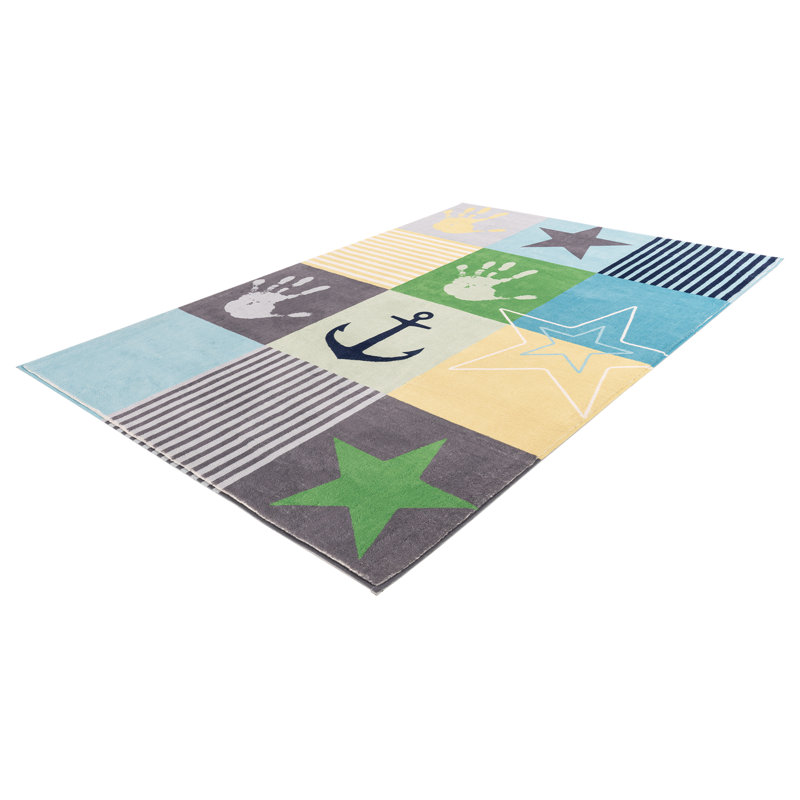 Stars Geometric Hand Tufted Area Rug, Rectangle 120 x 170cm