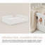 Élégant lit plateforme blanc avec garde-corps - Construction robuste en bois massif pour enfants et adultes-1638314210