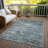 Machine Washable Indoor/Outdoor Xhevrie Teal Rug-1073918572