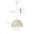 1-Matte white iron dimmable rattan pendant light