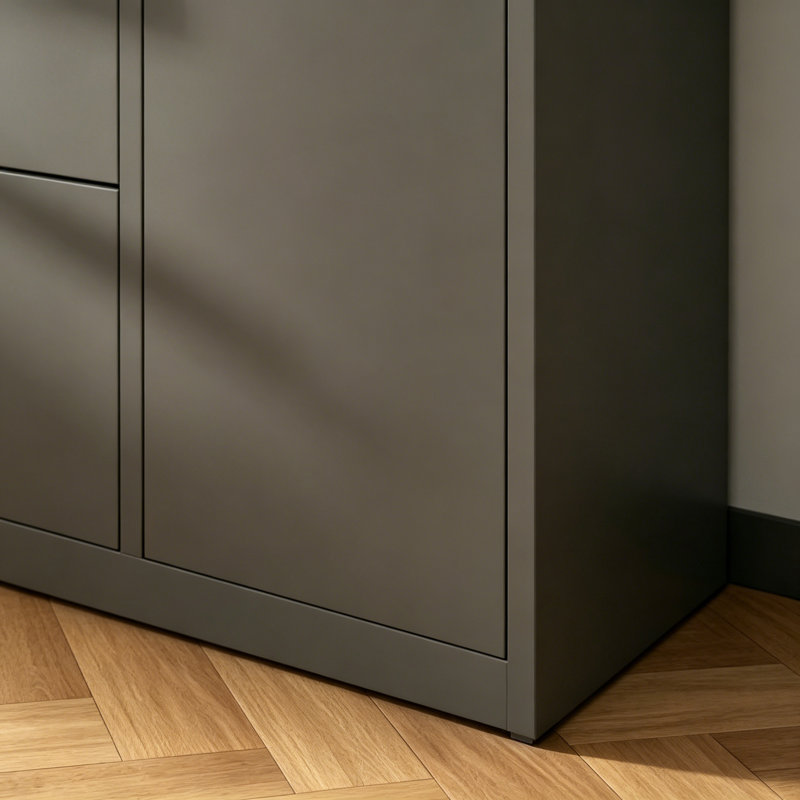 Classeur vertical en métal avec serrure, classeur en acier avec 4 tiroirs et 1 porte pour école, salon, chambre à coucher, bureau