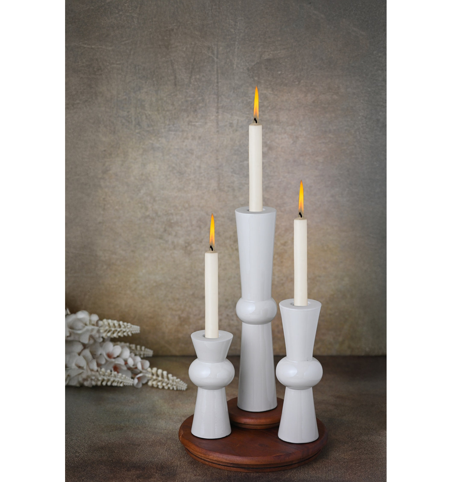 Paulding Aluminum Pillar Candle Holder, 10" H x 2" W x 2" D
