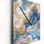 Horloge murale abstraite en métal Ocean Blue Golden Jasper Agate II-650745115
