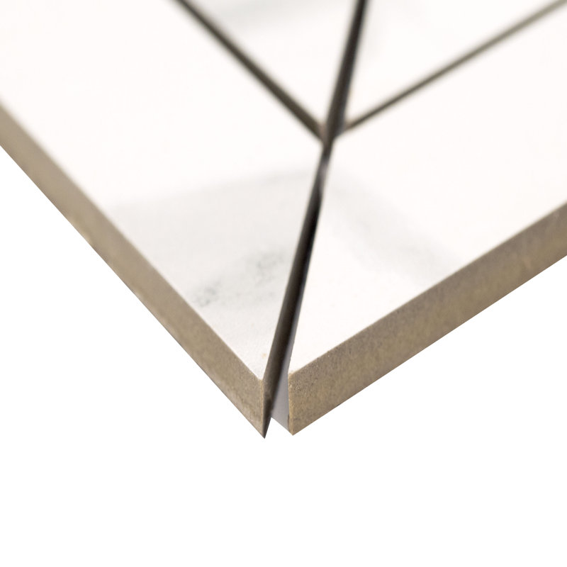 Ardena 12 in. x 15 in. Matte Porcelain Marble Look Floor and Wall Tile, Silva