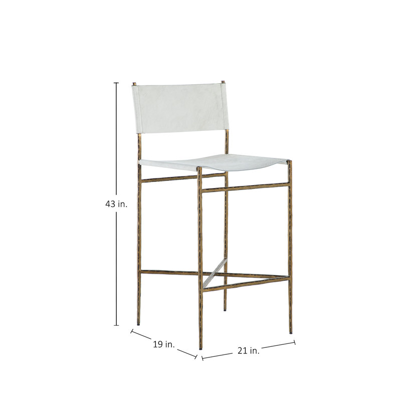 Landon Bar Stool - Gold, Bar Stool (29” Seat Height)