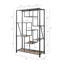 Unité de rangement à 8 tablettes de style industriel: cadres en métal robustes, conception KD peu encombrante avec détails en bois
