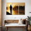 «Foggy Riverbank Fishing», 3 pièces sur toile-98562130