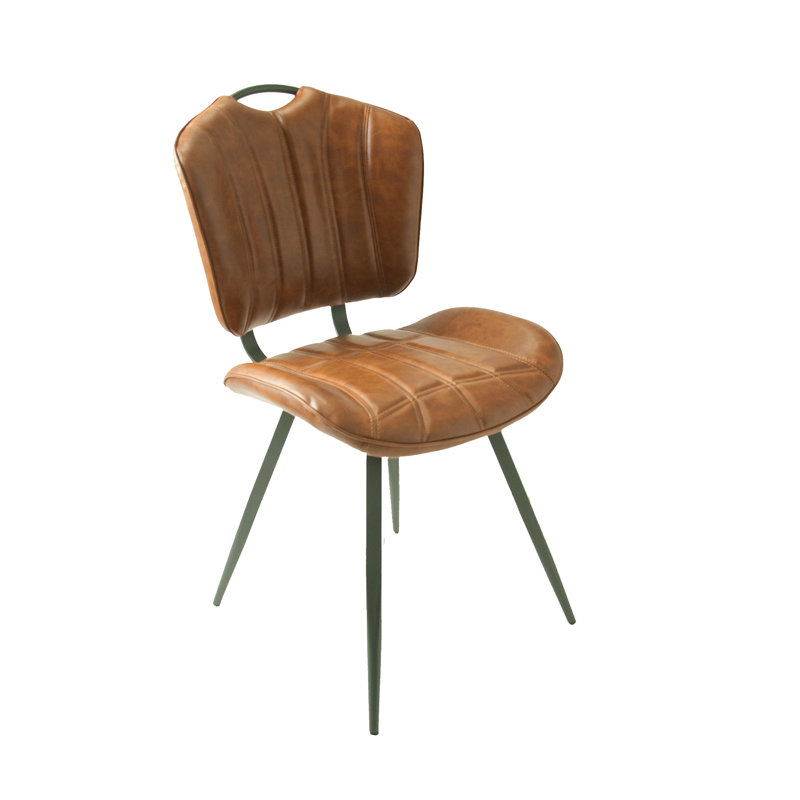 Lennon 46cm H Polyester Blend Upholstered Side Chair, Tan