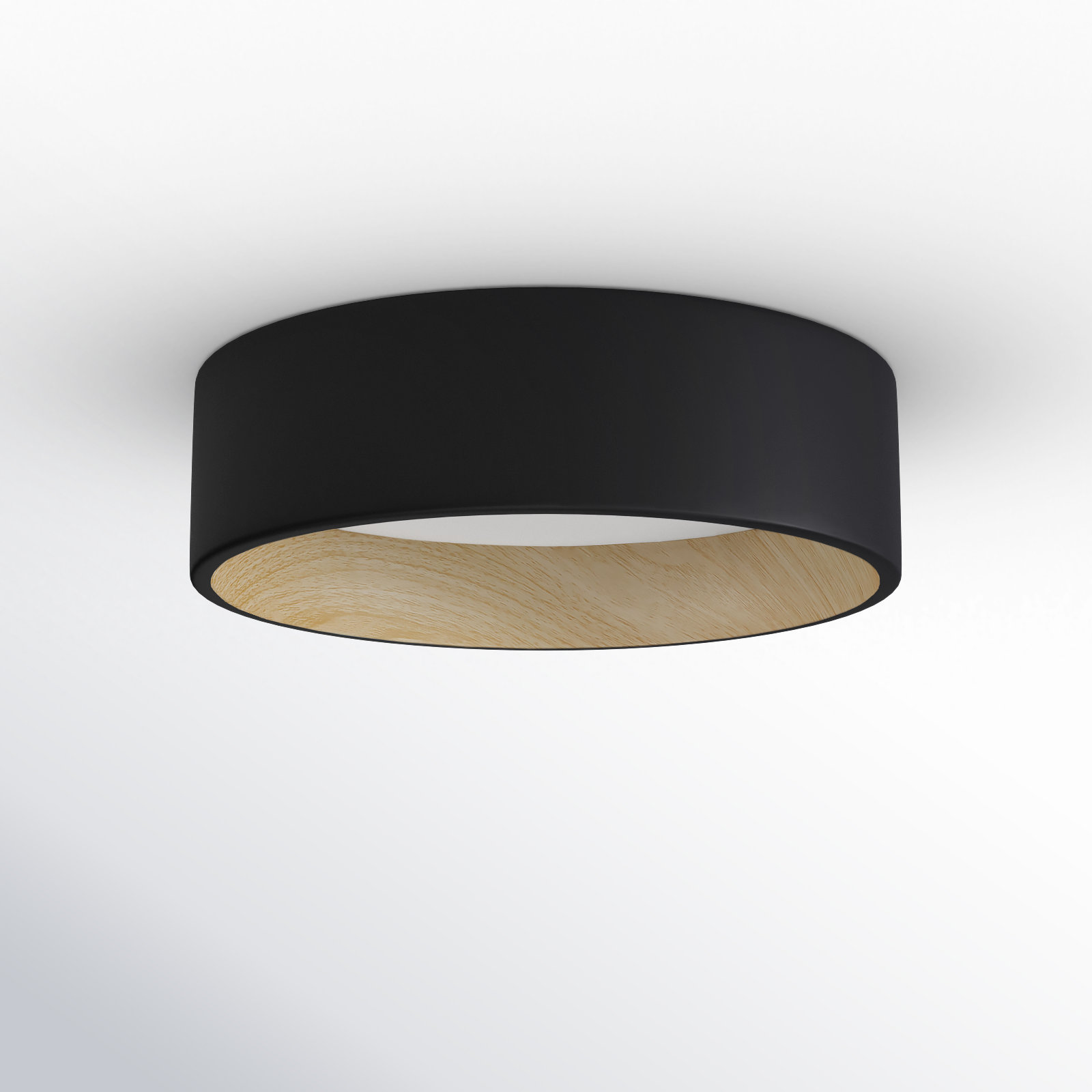 Bodine Dimmable Integrated LED Drum Flush Mount, 3.75" H x 13" W x 13" D, Natural