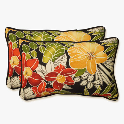 Clemens Noir Indoor/Outdoor Lumbar Pillow
