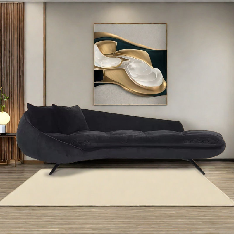 Chaise confortable en forme de pois, Orienté à gauche (vu de face), Noir, noir, noir, noir