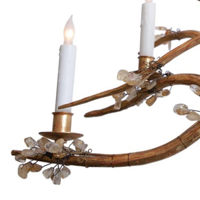 Lustre Kaulana, Or français, 26” Wide x 15” Depth x 25” Height
