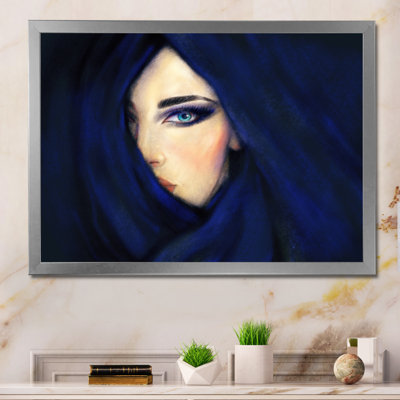 «Blue Fashion Woman», reproduction sur toile