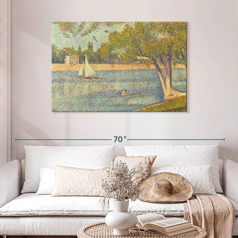 Alvord la seine à La Grande Jatte, H 30 po x l 45 po