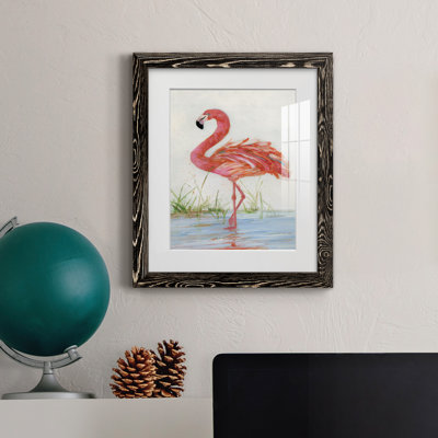 Flamant II - peinture encadrée