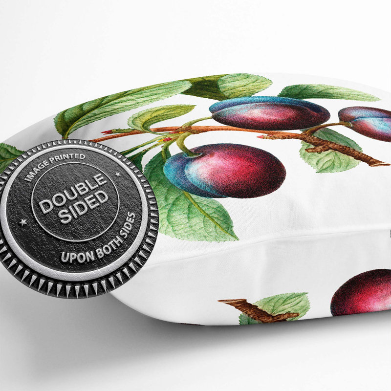 Square Cushion, 40cm H x 40cm W x 15cm D, White/Green/Red