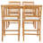 4 - Person Teak Wood Patio Dining Set with Rectangular Table , Cushions Included