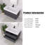Ensemble de meuble-lavabo simple mural 36 po gris avec plateau en acrylique blanc 36 po