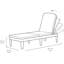 Keter Jaipur Sun Lounger With Cushion- Grey