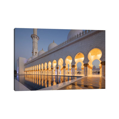 UAE, Abu Dhabi. Sheikh Zayed Bin Sultan Mosque II by Walter Bibikow - Print on Canvas