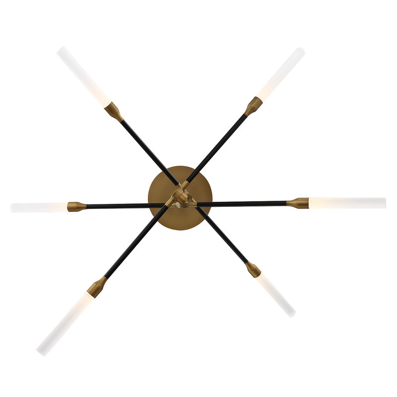 Emory 12-Light Chandelier, Black Aged Brass, 35"H x 36"W x 36"D