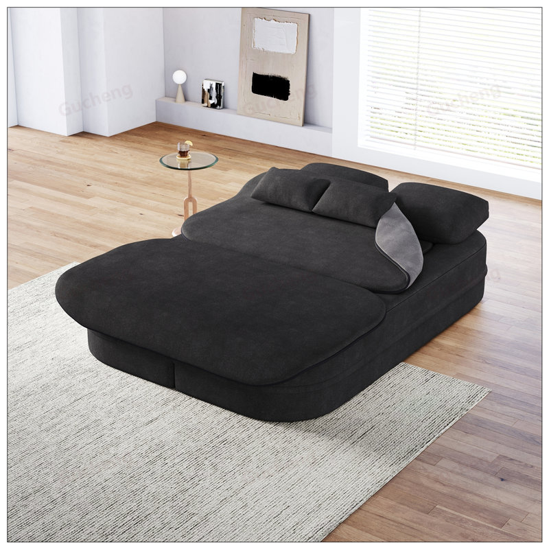 Canapé-lit 75 po 2 en 1 pliable, canapé-lit convertible avec couverture multifonctionnelle pour le salon et la chambre à coucher