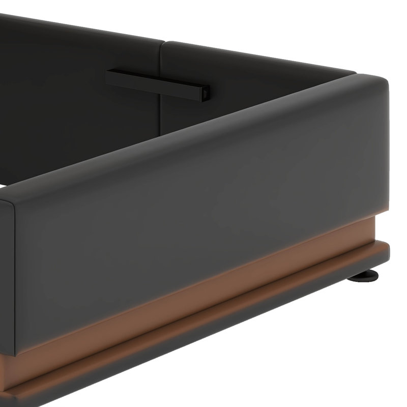 Hexham Upholstered Bed, 360 Surround LED Function, Hydraulic Storage, Twin